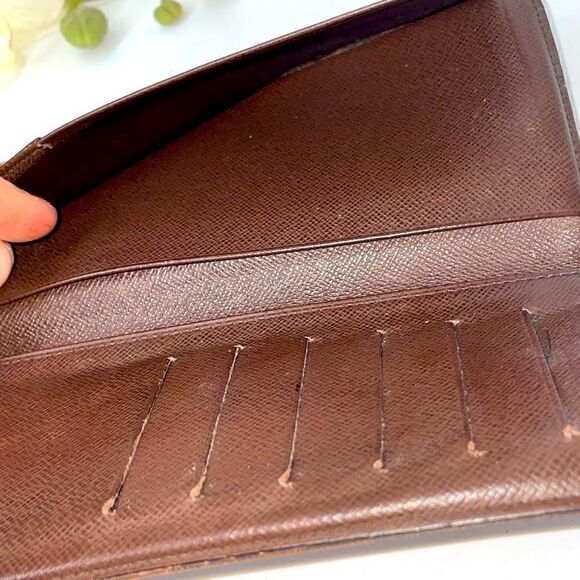 AUTHENTIC Louis Vuitton Damier Ebene Brazza Wallet - Picture 9 of 14
